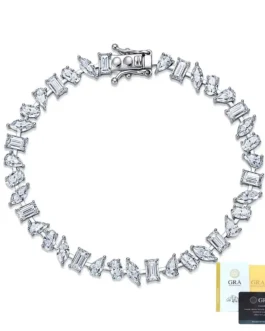 Ready to Ship Luxury 925 Silver Moissanite GRA Certified Bracelet VVS D Color Low MOQ for Online Boutique Shops