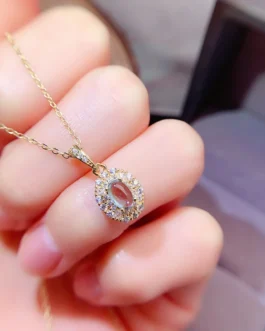 Natural Topaz Oval Pendant