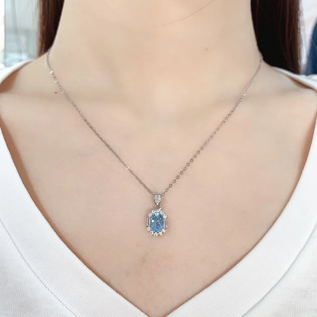 Natural Topaz Teardrop Pendant - view 3