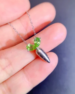 Natural Peridot Drop Pendant