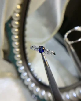 Tapered Accent Gemstone Ring