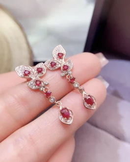 Natural Ruby Vintage Stud Earrings
