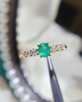 Tapered Accent Gemstone Ring