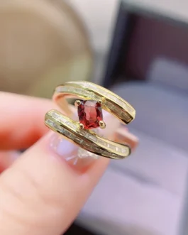 Natural Spinel Engagement Band Ring