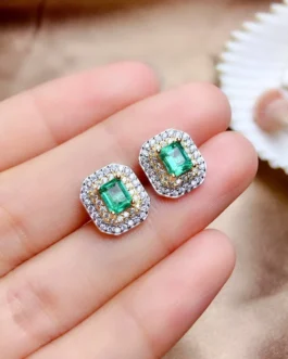 Natural Emerald Bloom Jewelry Set