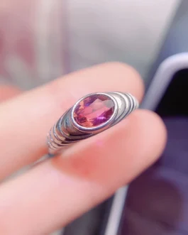 Natural Tourmaline Wedding Oval Ring