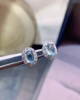Natural Topaz Stud Earrings