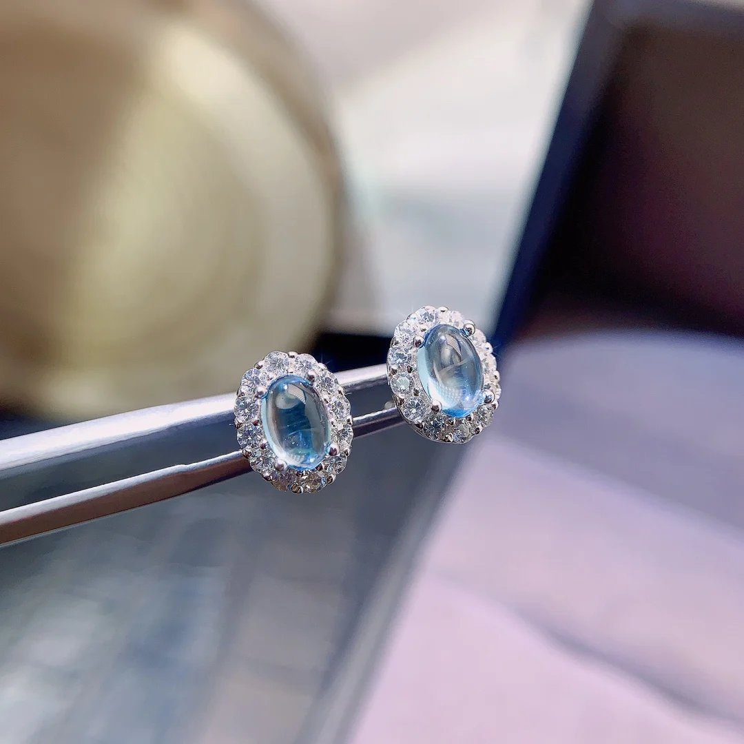 Natural Topaz Stud Earrings - view 1