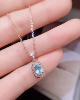 Natural Apatite Solitaire Pendant