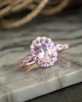Natural Morganite Classic Band Ring