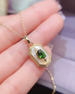 Natural Diopside Arch Pendant