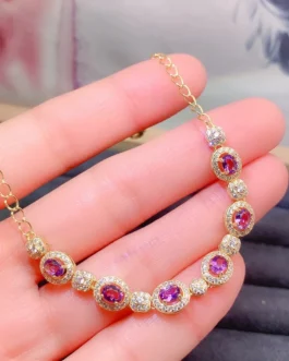 Natural Amethyst Vintage Bracelet
