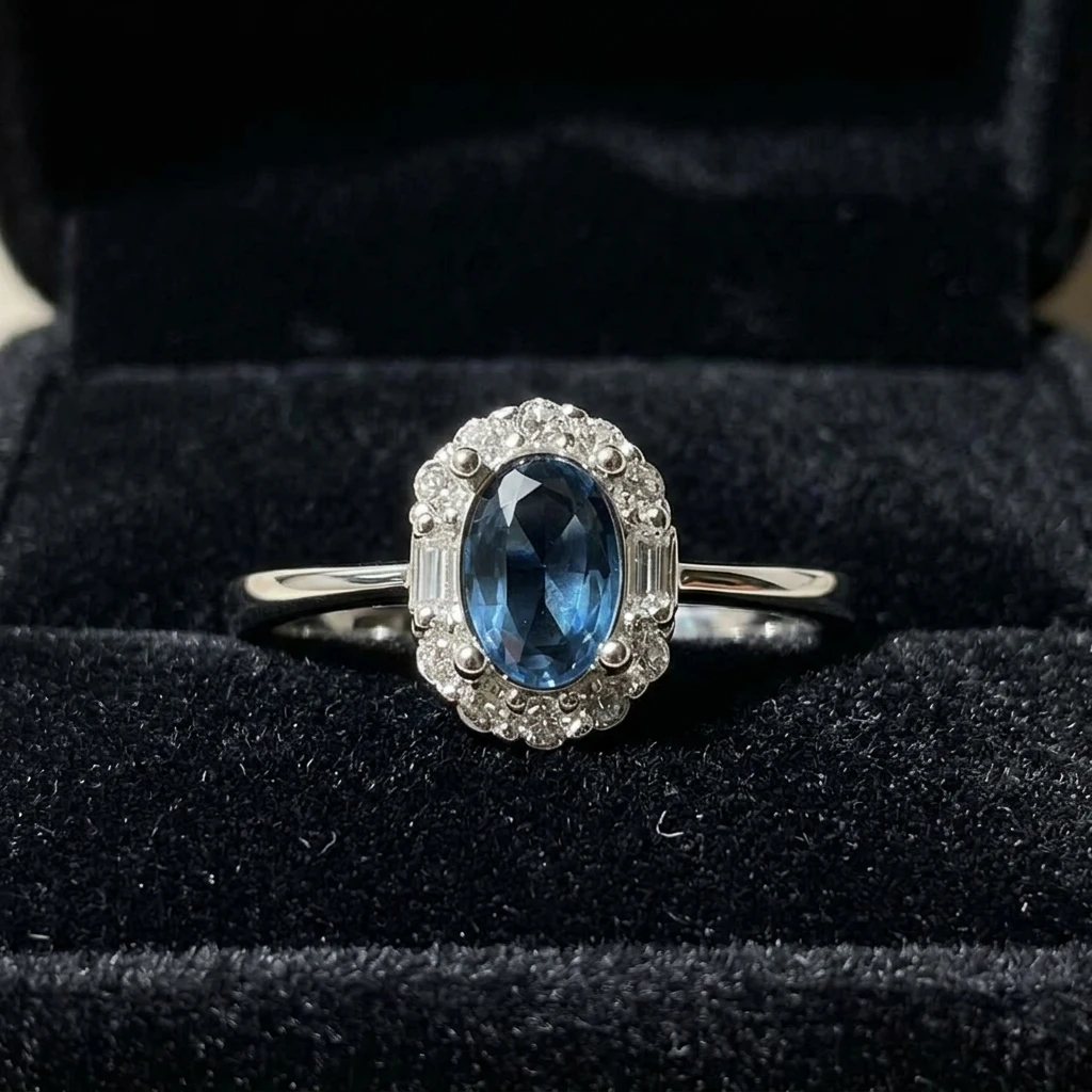 Natural Gemstone Halo Colour Ring - view 1