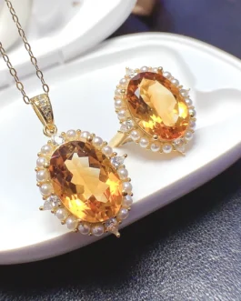 Natural Citrine Regency Jewelry Set