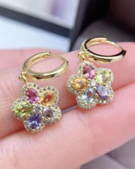 Natural Diopside Vintage Stud Earrings