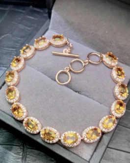 Natural Citrine Classic Bracelet