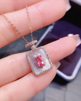 Natural Tourmaline Perfume Bottle Pendant