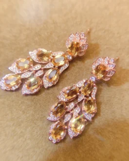 Natural Citrine Chandelier Earrings
