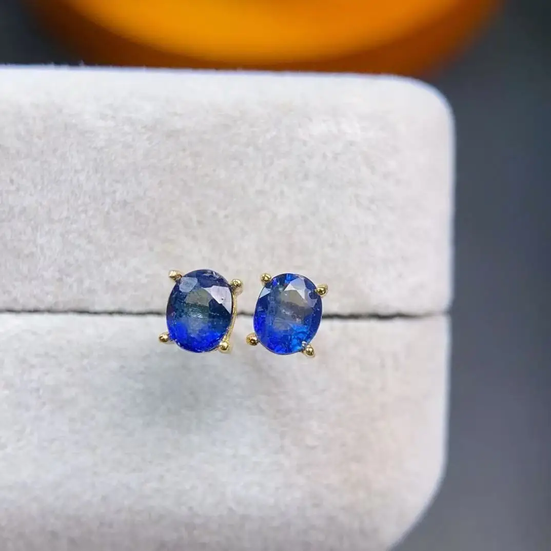 Natural Sapphire 4mm Stud Earrings - view 1