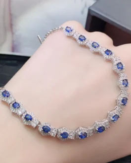 Natural Sapphire Classic Tennis Bracelet