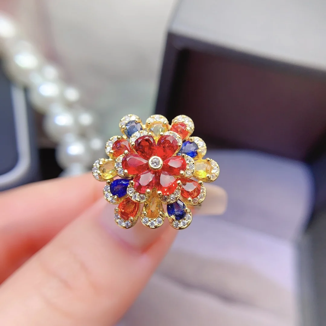Natural Fancy Sapphire Wedding Ring - view 1