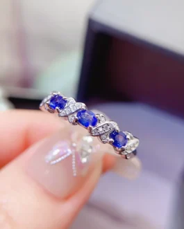 Natural Sapphire Alternating Stone Ring