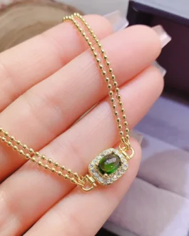 Natural Diopside Charm Bracelet