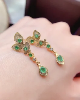 Natural Emerald Stud Earrings