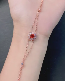 Natural Garnet Sparkle Bracelet