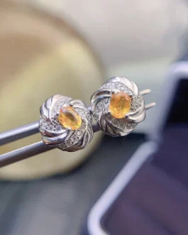 Natural Sapphire Wedding Stud Earrings