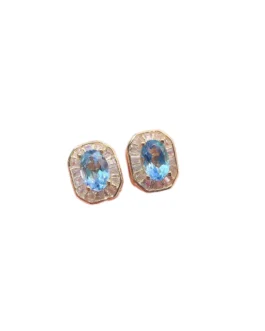 Natural Sky Topaz Earrings