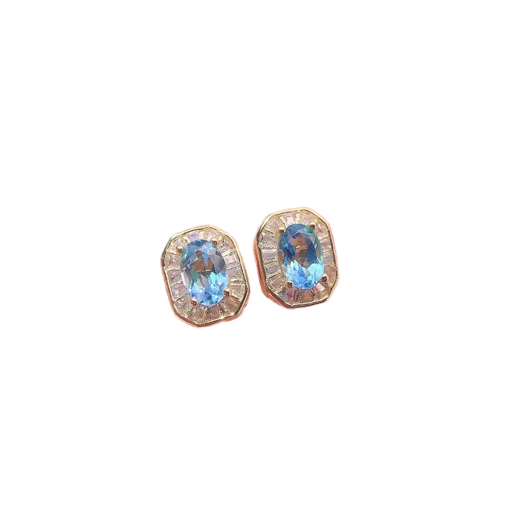 Natural Sky Topaz Earrings - view 1