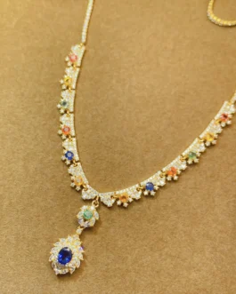 Natural Sapphire Garland Pendant Necklace