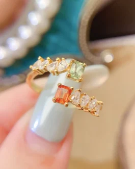 Natural Sapphire Emerald Cut Ring