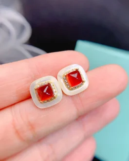Natural Garnet Delicate Jewelry Set