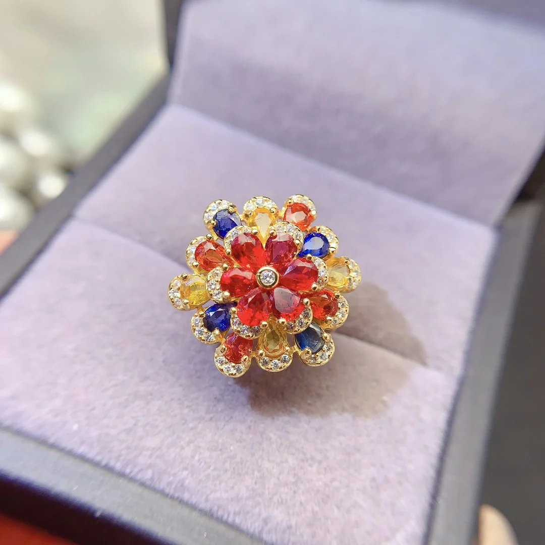 Natural Fancy Sapphire Wedding Ring - view 3