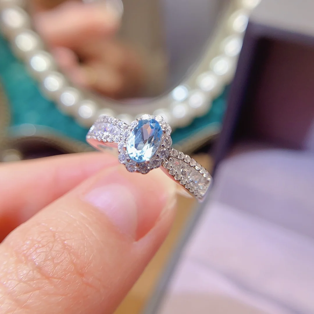 Natural Topaz Pavé Band Ring - view 1