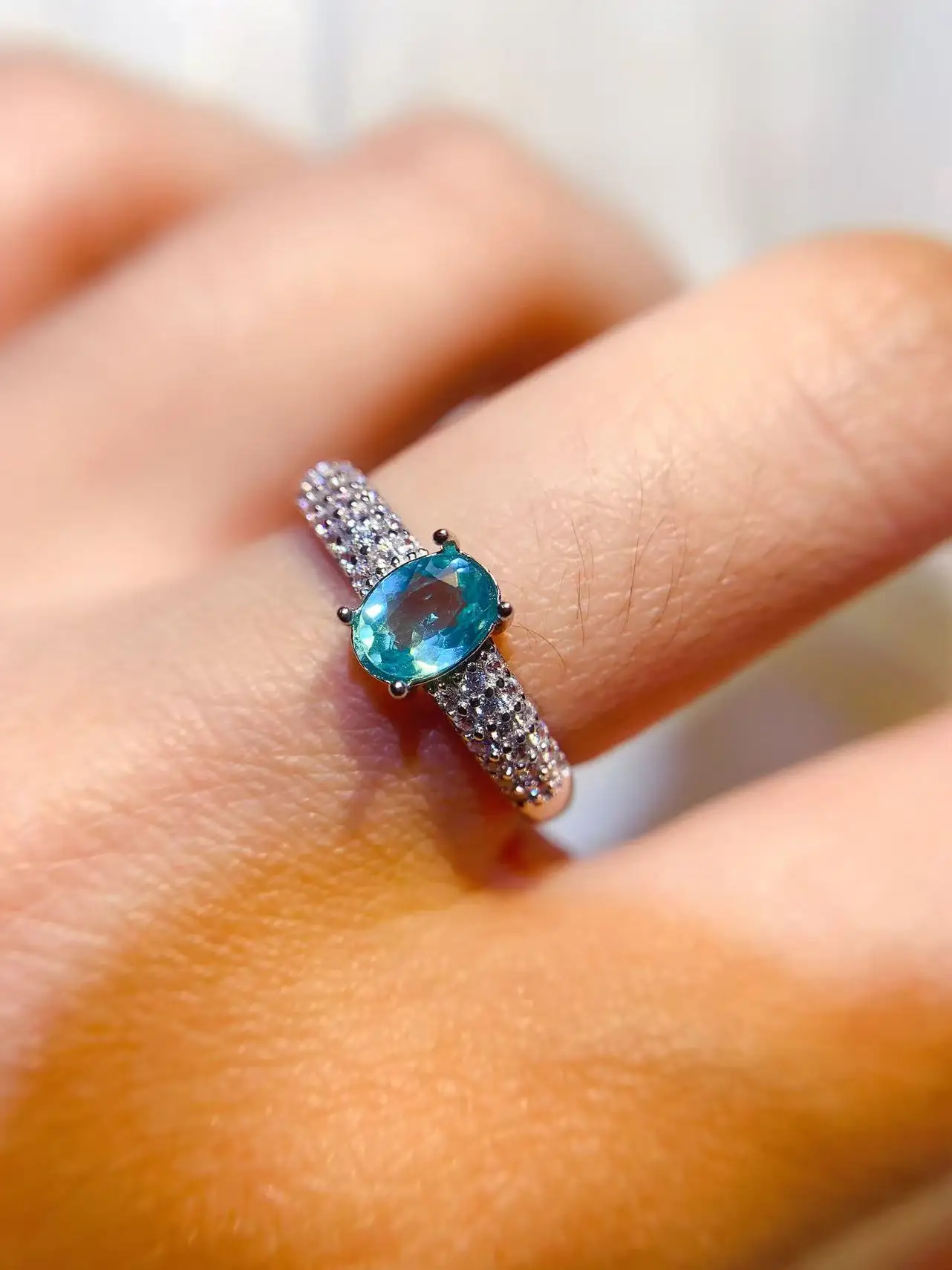 Natural Apatite Vintage Style Ring - view 5