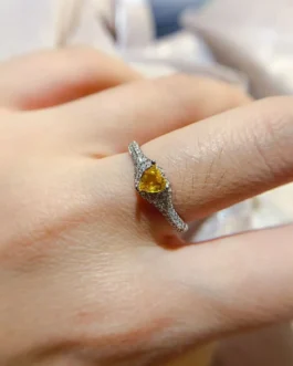 Natural Sapphire Heart Cut Ring