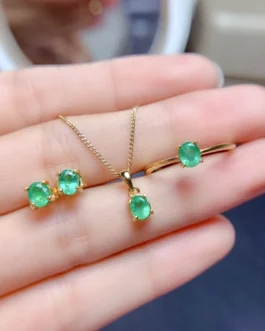 Natural Emerald Timeless Jewelry Set