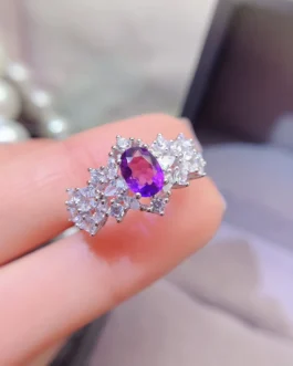 Natural Gemstone Vintage Oval Ring