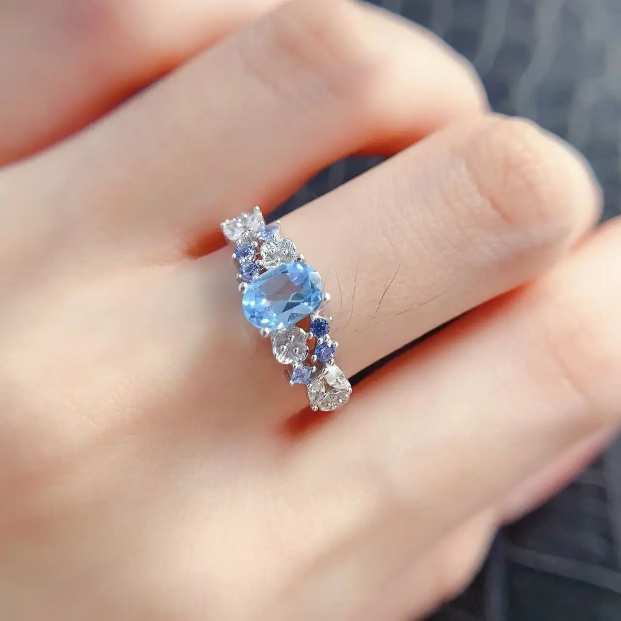 Swiss Blue Topaz Accent Ring - view 4