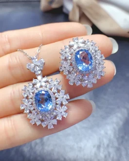 Natural Topaz Elegant Jewelry Set