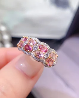 Natural Tourmaline Gold Oval Ring