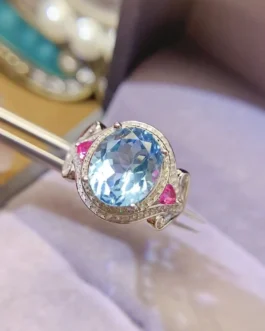 Sky Blue Topaz Accent Ring