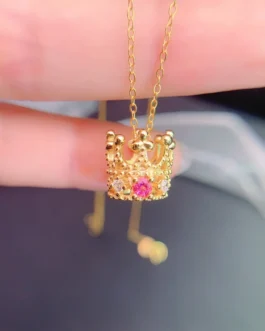 Natural Tourmaline Crown Pendant