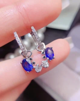 Natural Sapphire Glow Stud Earrings