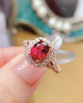 Natural Garnet Ruby Sapphire Ring