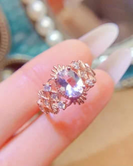 Natural Morganite Rose Gold Ring