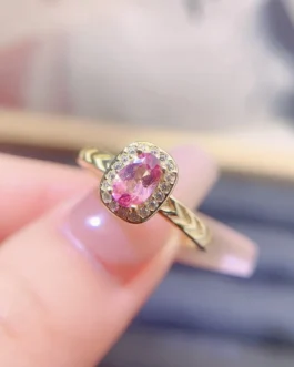 Natural Tourmaline Anniversary Ring